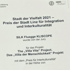 SILK Fluegge KLISCOPE mit dem „Preis für Interkulturalität“ ausgezeichnet