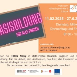 Basisbildung für Frauen ab 11. Februar 2025