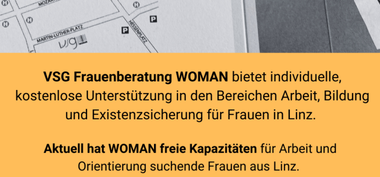 Freie Beratungskapazitäten bei VSG WOMAN